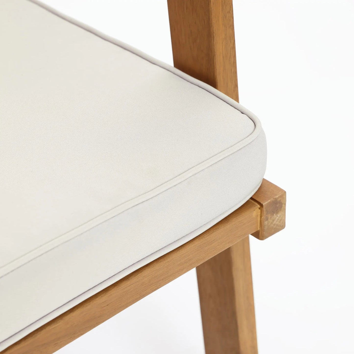 RetailsSup 2-Piece Outdoor Armchair Set – Acacia Wood Frame with Rope Backrest