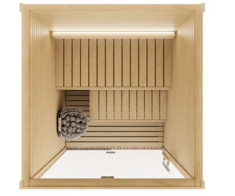 Retails- Auroom Cala Glass Cabin Sauna Kit