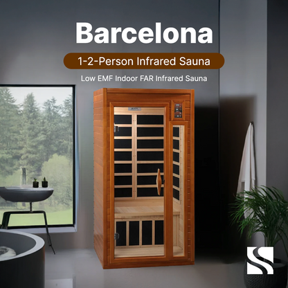 Retails- Dynamic "Barcelona" 1-2-person Low EMF FAR Infrared Sauna DYN-6106-01