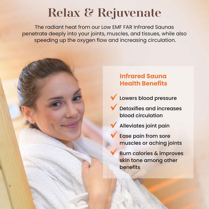 Retails- Dynamic "Barcelona" 1-2-person Low EMF FAR Infrared Sauna DYN-6106-01