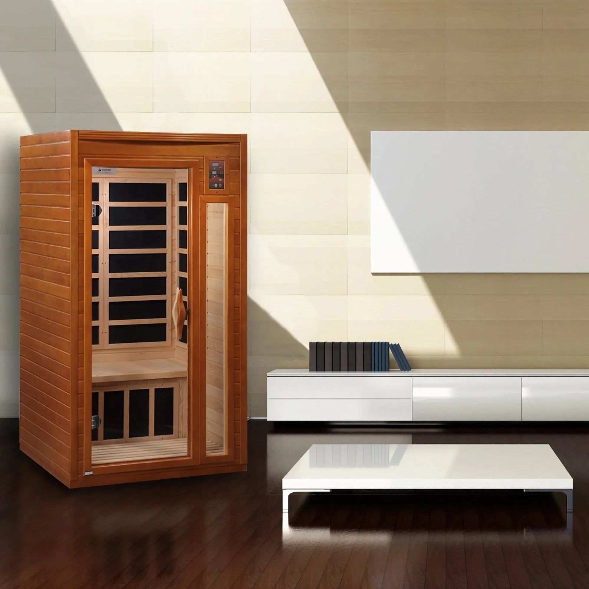 Retails- Dynamic "Barcelona" 1-2-person Low EMF FAR Infrared Sauna DYN-6106-01