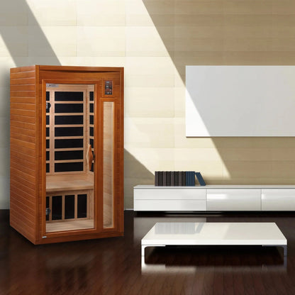 Retails- Dynamic "Barcelona" 1-2-person Low EMF FAR Infrared Sauna DYN-6106-01