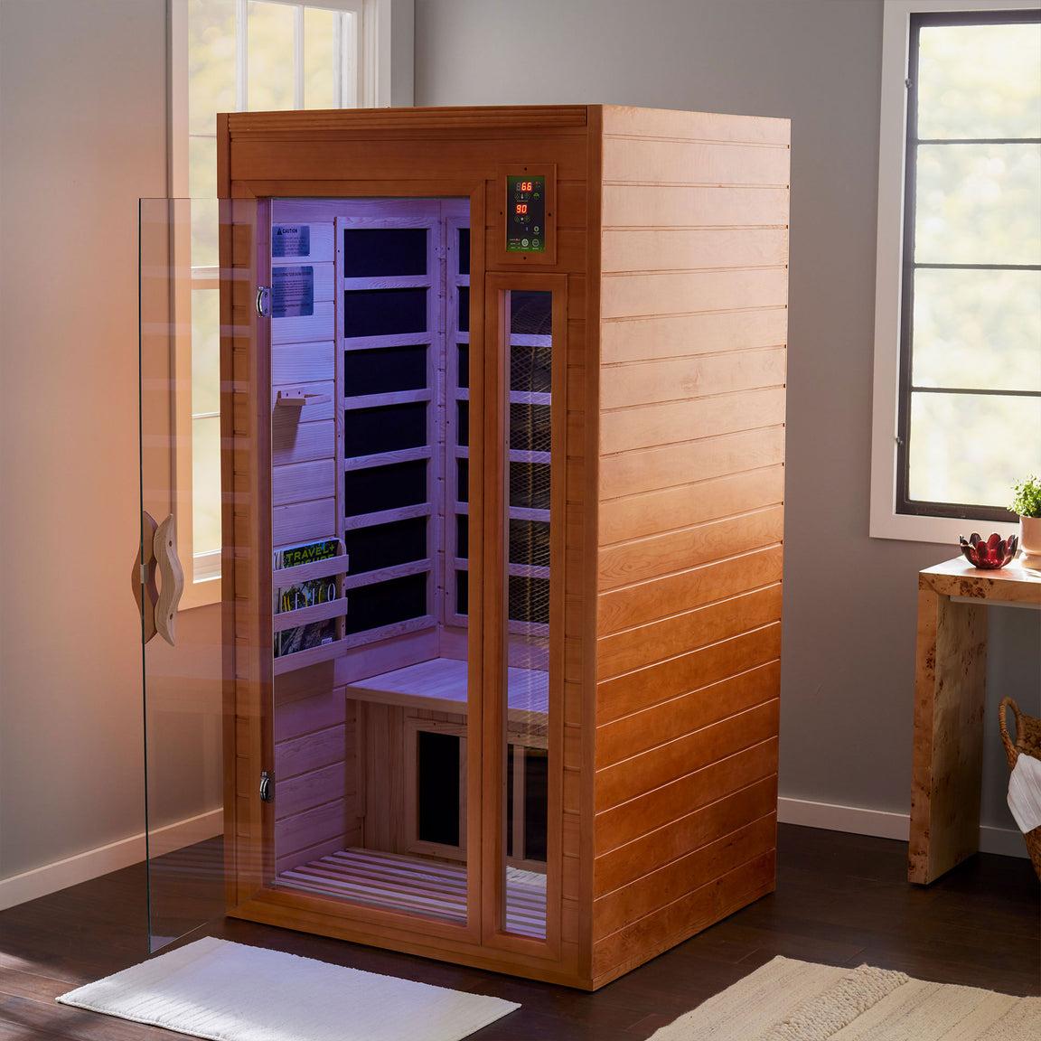Retails- Dynamic Barcelona Elite 1-2-person Ultra Low EMF FAR Infrared Sauna - DYN-6106-01 Elite