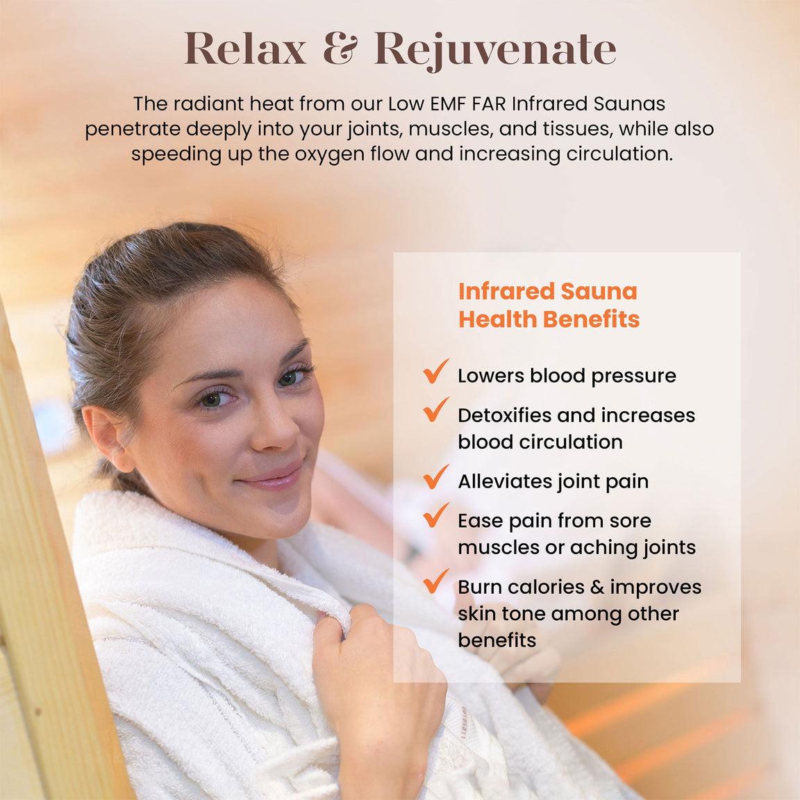 Retails- Dynamic Barcelona Elite 1-2-person Ultra Low EMF FAR Infrared Sauna - DYN-6106-01 Elite