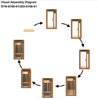 Retails- Dynamic Barcelona Elite 1-2-person Ultra Low EMF FAR Infrared Sauna - DYN-6106-01 Elite