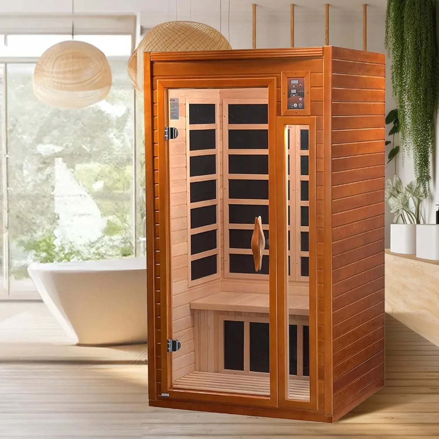 Retails- Dynamic Barcelona Elite 1-2-person Ultra Low EMF FAR Infrared Sauna - DYN-6106-01 Elite