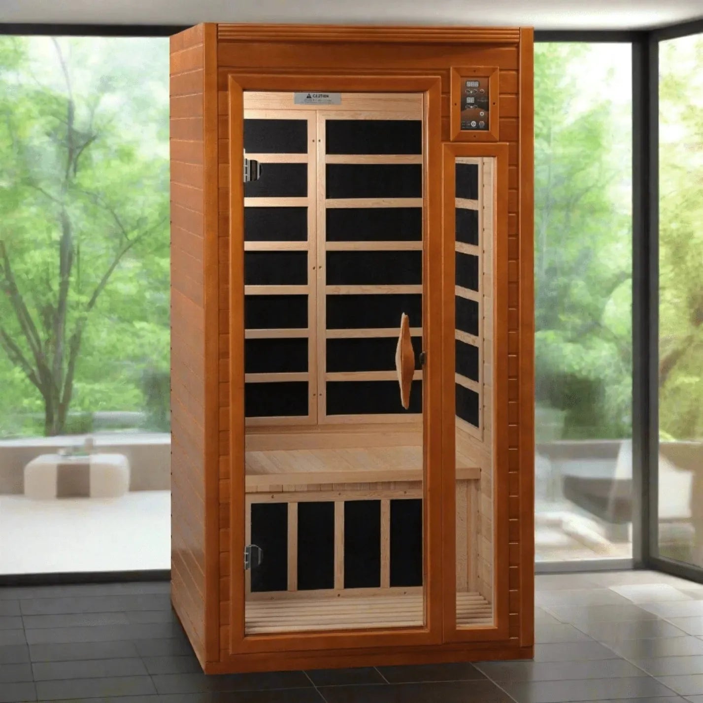 Retails- Dynamic Barcelona Elite 1-2-person Ultra Low EMF FAR Infrared Sauna - DYN-6106-01 Elite