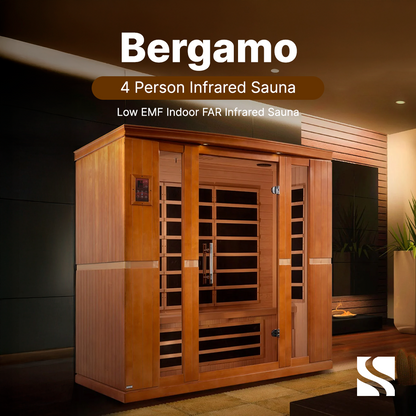 Retails- Dynamic "Bergamo" 4-person Low EMF FAR Infrared Sauna DYN-6440-01