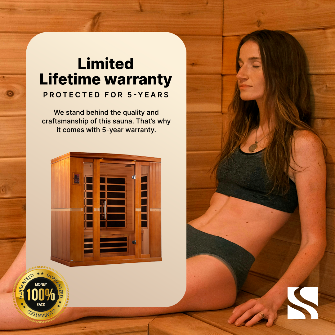 Retails- Dynamic "Bergamo" 4-person Low EMF FAR Infrared Sauna DYN-6440-01