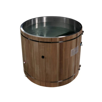 Retails- Dynamic Cold Therapy Stainless Steel Plunge Tub with Pacific Cedar