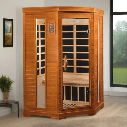 Retails- Dynamic "Heming" 2-person Corner Low EMF FAR Infrared Sauna - DYN-6225-02