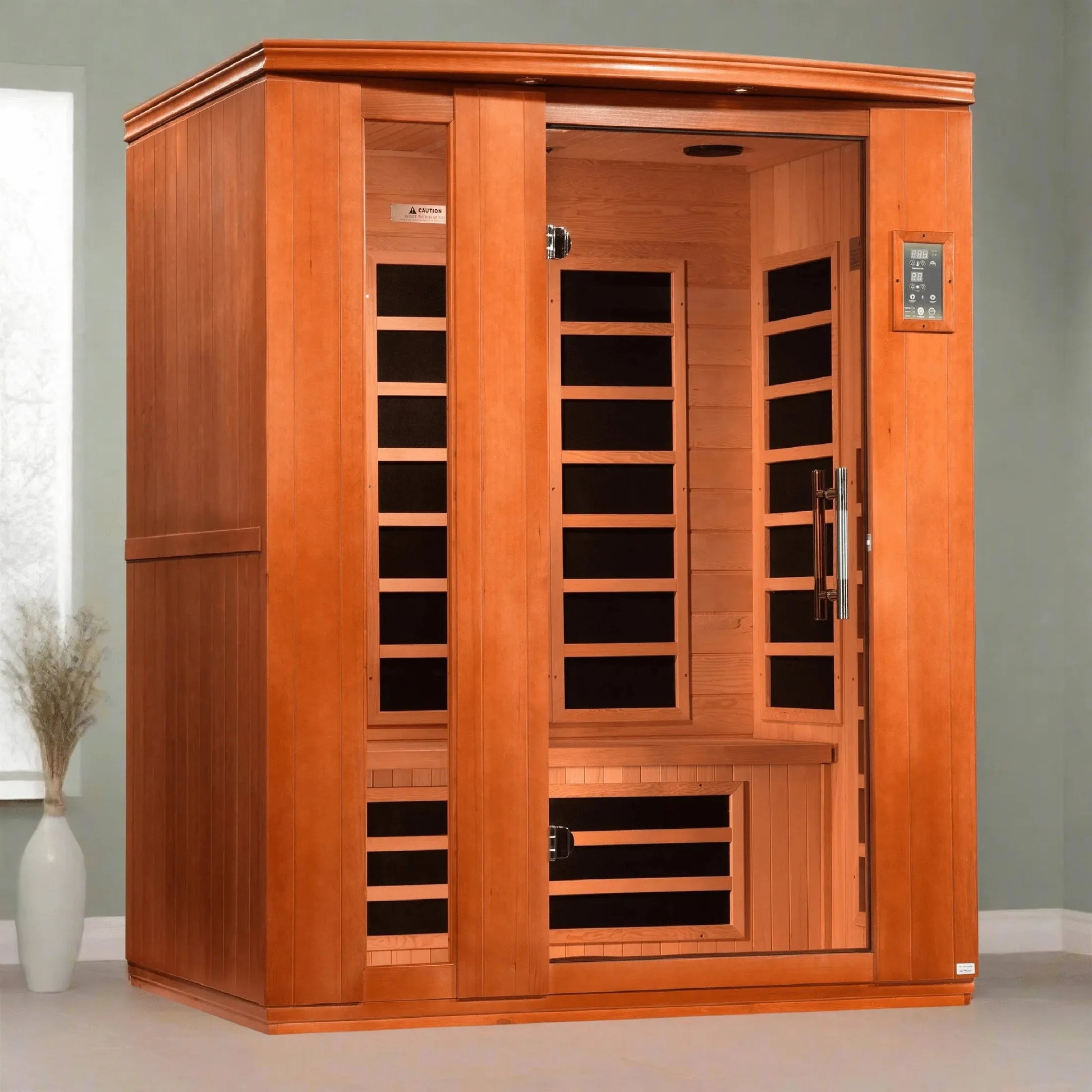 Retails- Dynamic "Lugano" 3-person Low EMF FAR Infrared Sauna DYN-6336-02