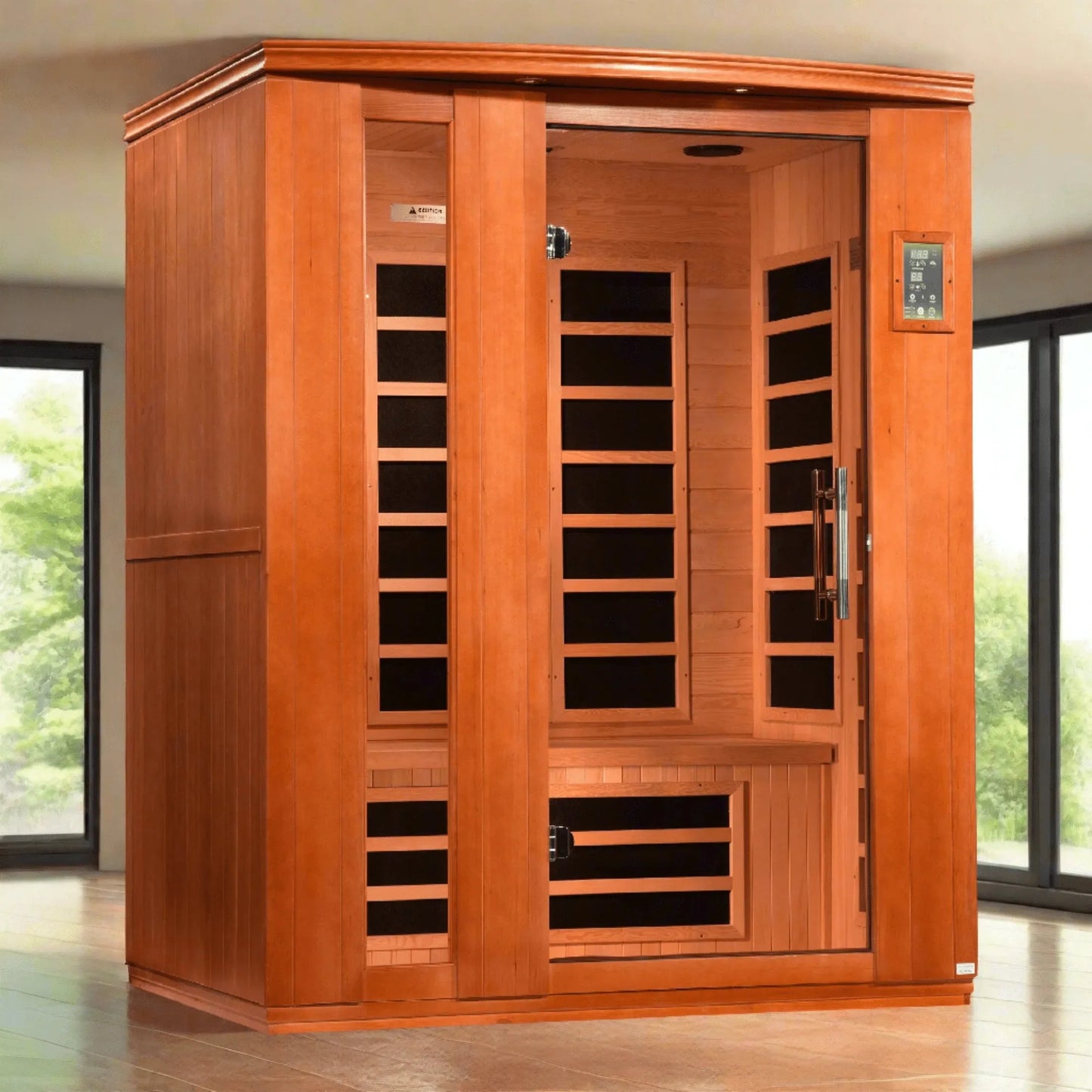Retails- Dynamic Lugano 3-person Ultra Low EMF FAR Infrared Sauna - DYN-6336-02 Elite