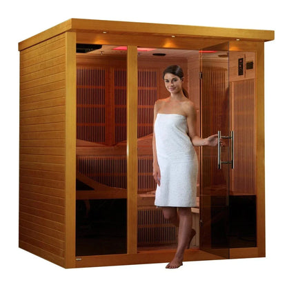 Retails- Dynamic Monaco 6-person Ultra Low EMF FAR Infrared Sauna - DYN-6996-01 Elite