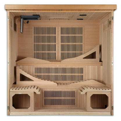 Retails- Dynamic Monaco 6-person Ultra Low EMF FAR Infrared Sauna - DYN-6996-01 Elite