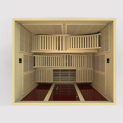 Retails- Dynamic Monaco 6-person Ultra Low EMF FAR Infrared Sauna - DYN-6996-01 Elite