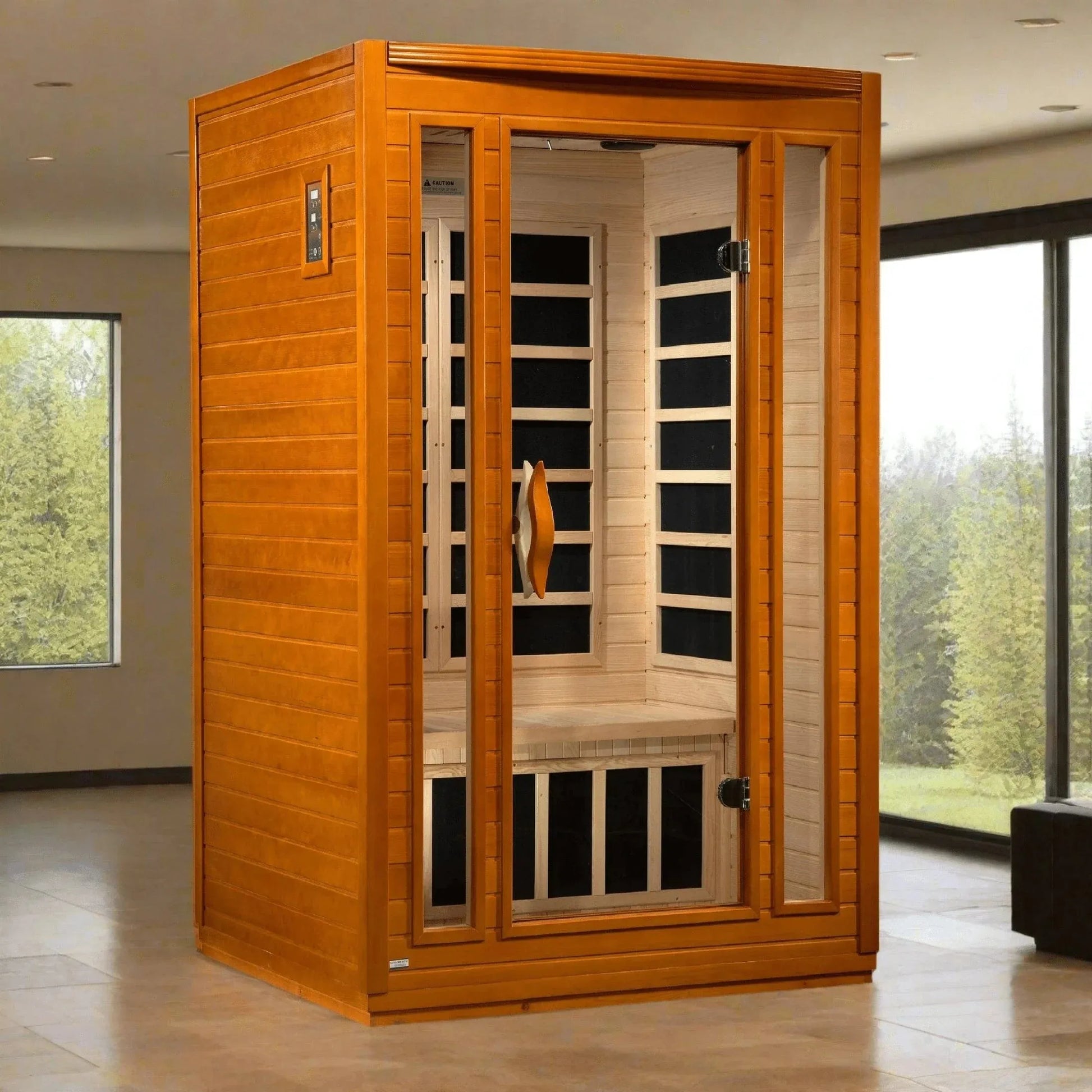 Retails- Dynamic "San Marino" 2-person Low EMF FAR Infrared Sauna DYN-6206-01