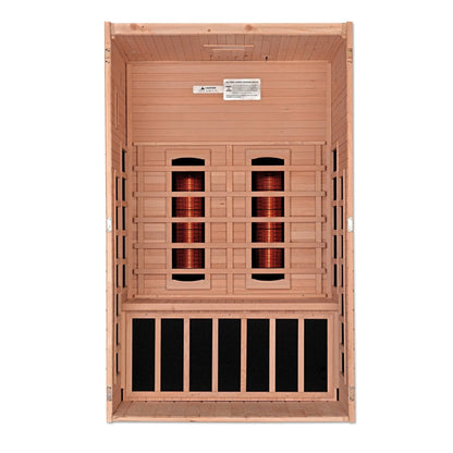 Retails- Dynamic "Santiago" 2-person Full Spectrum Near Zero EMF FAR Infrared Sauna DYN-6209-03 FS
