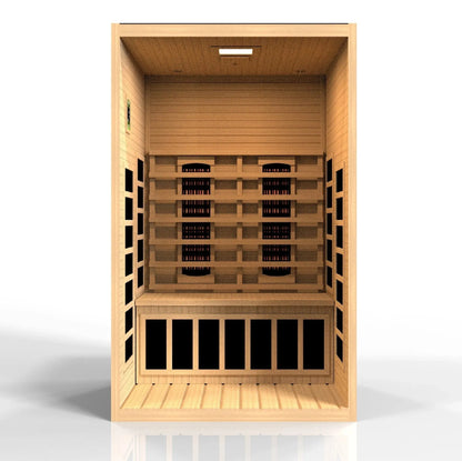 Retails- Dynamic "Santiago" 2-person Full Spectrum Near Zero EMF FAR Infrared Sauna DYN-6209-03 FS