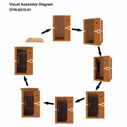 Retails- Dynamic "Venice" 2-person Low EMF FAR Infrared Sauna DYN-6210-01