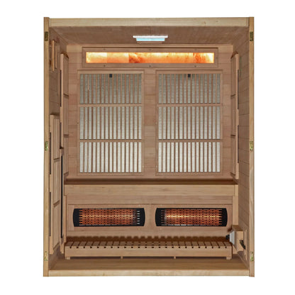 Retails- Golden Designs 2025 Soria GDI-8330-01 3 Person Hybrid Indoor Sauna.
