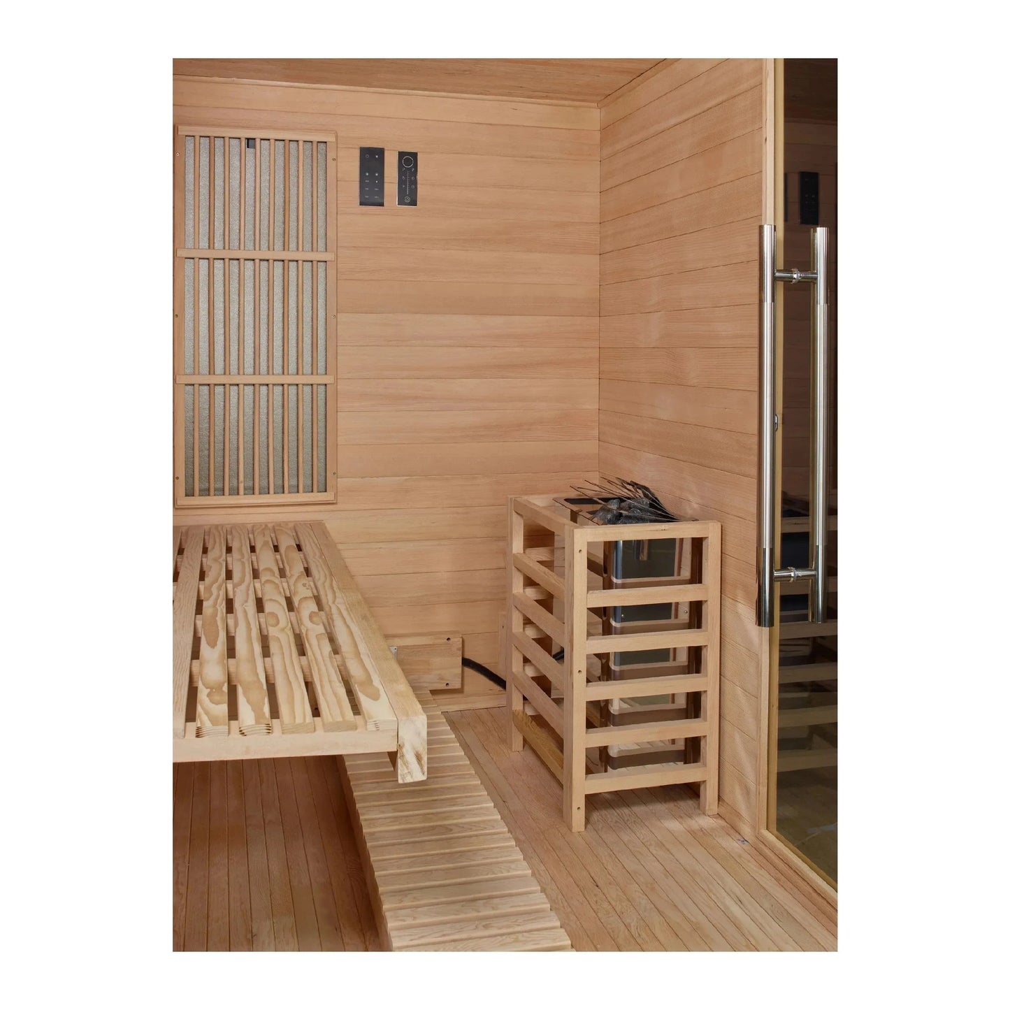 Retails- Golden Designs 2025 Soria GDI-8330-01 3 Person Hybrid Indoor Sauna.