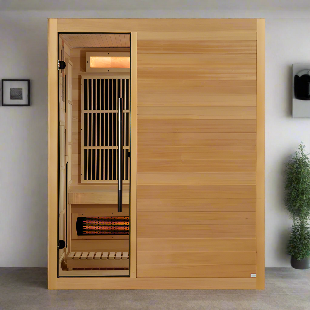 Retails- Golden Designs 2025 Soria GDI-8330-01 3 Person Hybrid Indoor Sauna.