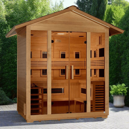 Retails- Golden Designs "Gargellen" 5 Person Hybrid Outdoor Sauna GDI-8125-01