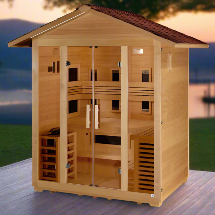Retails- Golden Designs "Gargellen" 5 Person Hybrid Outdoor Sauna GDI-8125-01