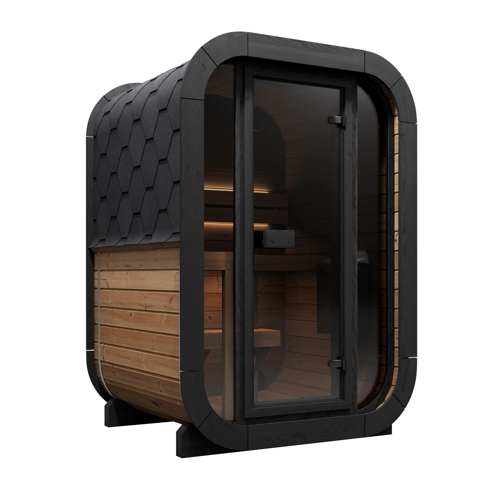 Retails- SaunaLife Model CL3G 1-2 Person Cube Series Outdoor Sauna Kit