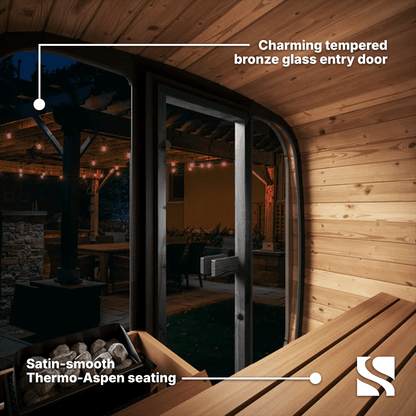 Retails- SaunaLife Model CL4G 3 Person Cube Series Outdoor Sauna Kit