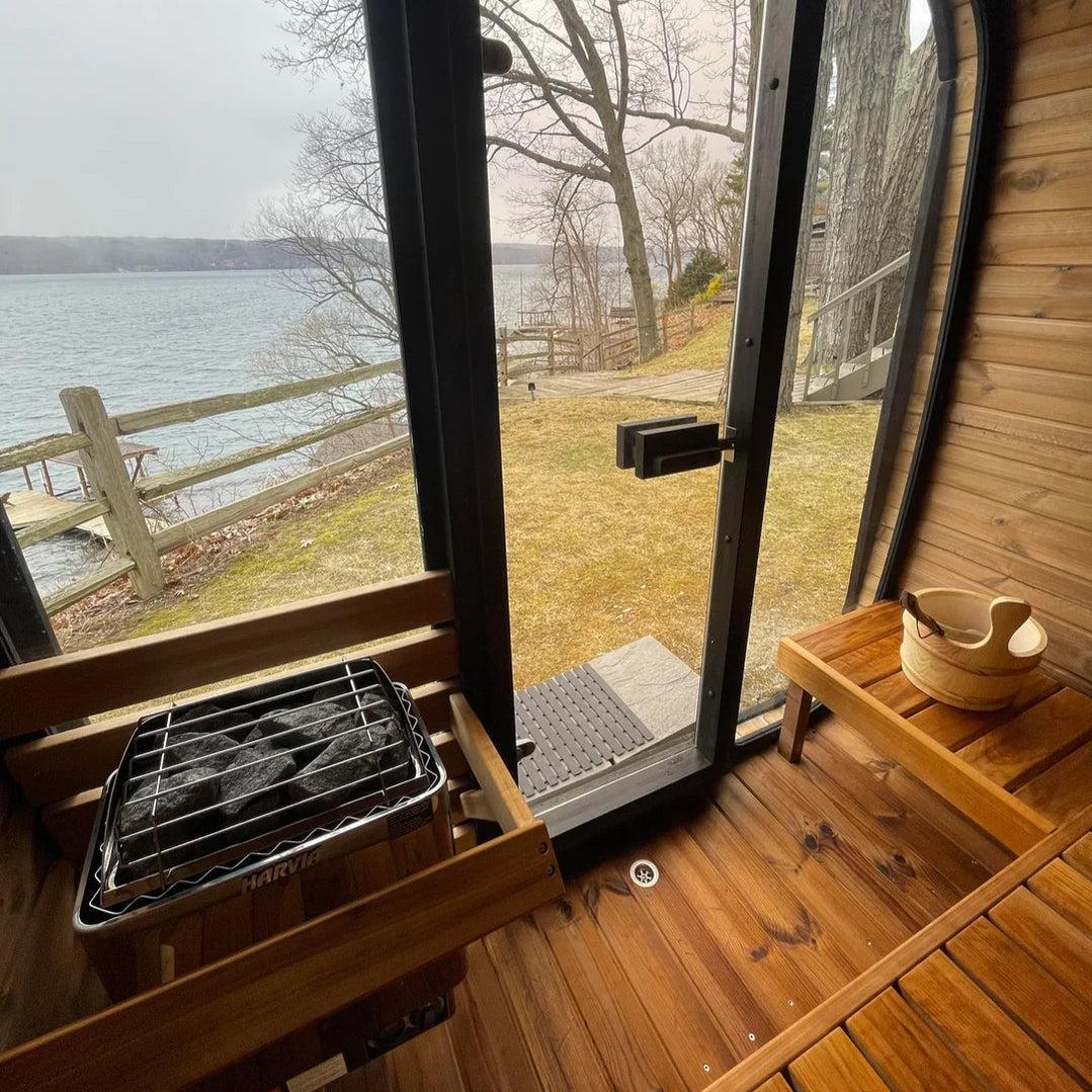 Retails- SaunaLife Model CL5G 4 Person Cube Series Outdoor Sauna Kit