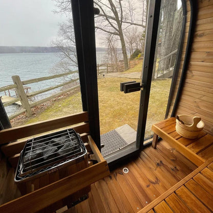 Retails- SaunaLife Model CL5G 4 Person Cube Series Outdoor Sauna Kit