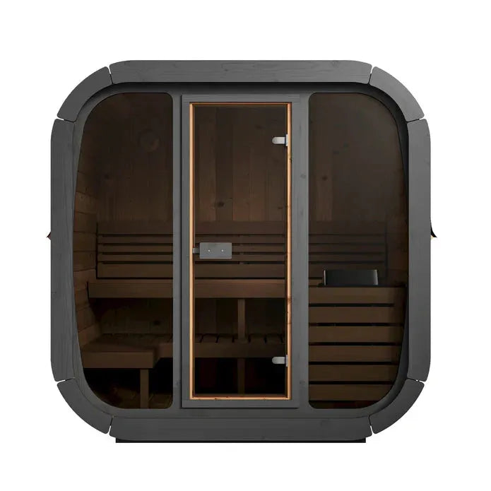 Retails- SaunaLife Model CL5G 4 Person Cube Series Outdoor Sauna Kit
