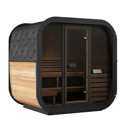 Retails- SaunaLife Model CL5G 4 Person Cube Series Outdoor Sauna Kit