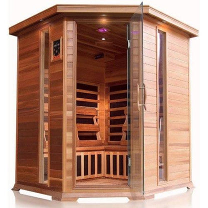 Retails- Sunray Bristol Bay 4-Person Indoor Infrared Corner Sauna 400KC
