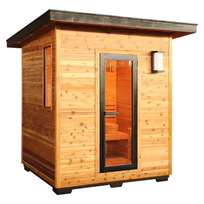 Retails- Sunray Denali 4-Person Contemporary Outdoor Sauna with 6kW Heater