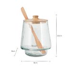 Tall Storage Jar - Natural & Clear