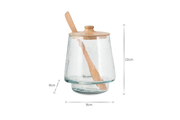Tall Storage Jar - Natural & Clear