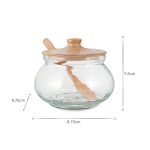 Round Storage Jar - Natural & Clear
