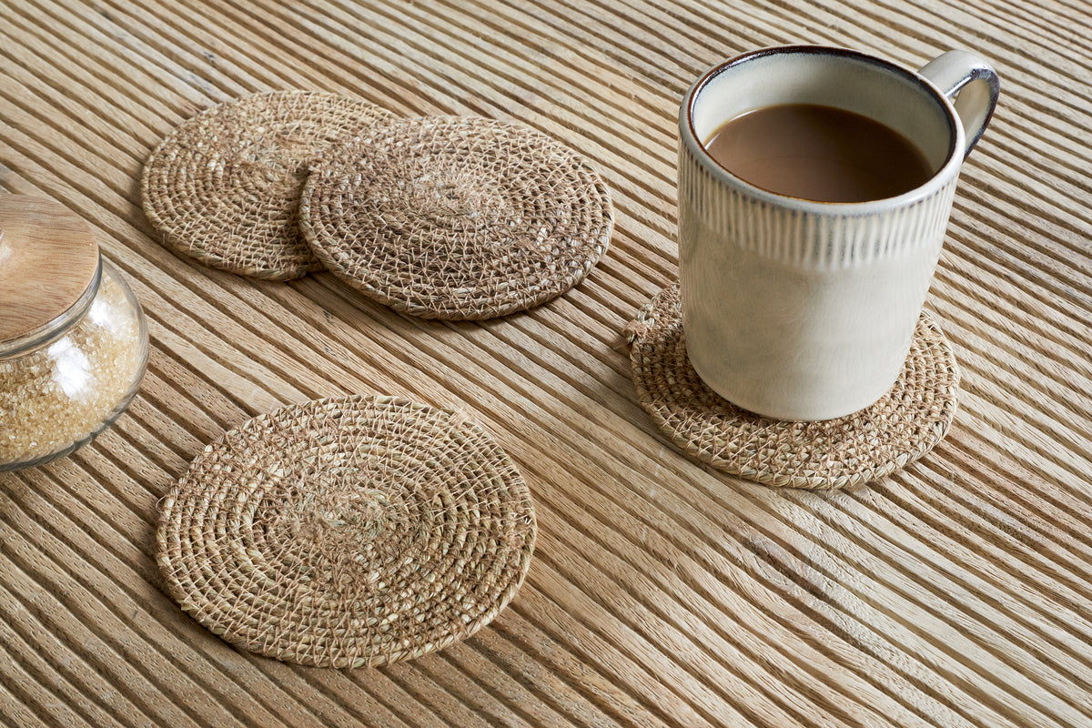 Woven Coasters - Brown (Set of 4) Woven Coasters - Brown (Set of 4)