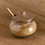 Round Storage Jar - Natural & Clear