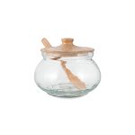 Round Storage Jar - Natural & Clear