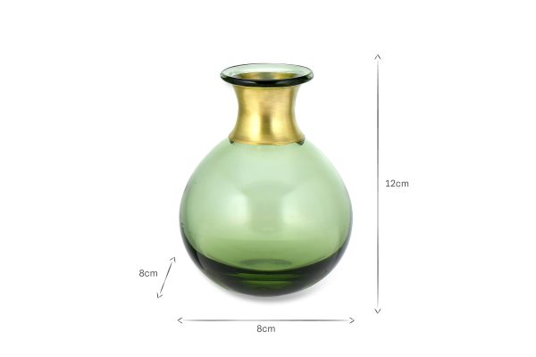 Mini Glass Vase - Green