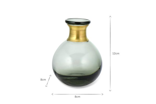Mini Glass Vase - Smoke