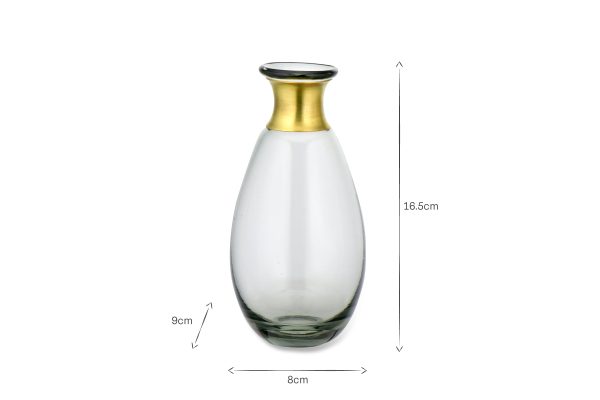 Mini Glass Vase - Smoke