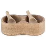 Mango Wood Salt & Pepper Server - Natural