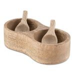 Mango Wood Salt & Pepper Server - Natural
