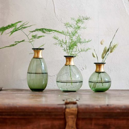 Mini Glass Vase - Green