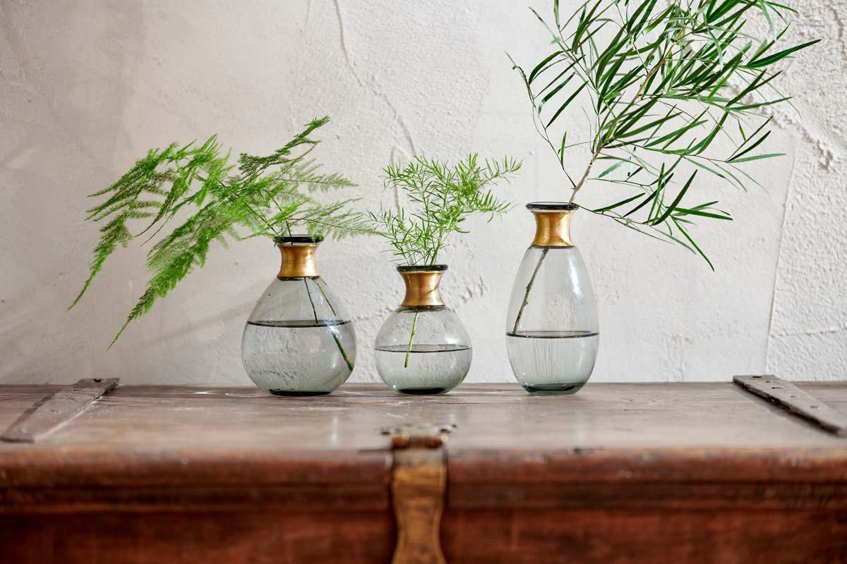 Mini Glass Vase - Smoke